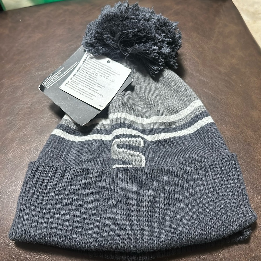 Salomon Heritage Beanie: GRAY: NEW WITH TAGS: ONE SIZE FITS MOST